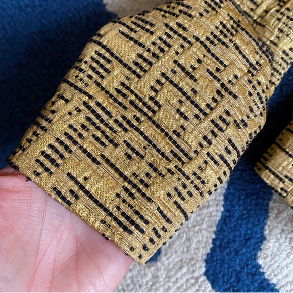 ⭐️ MANGO GOLD BLACK METALLIC BLAZER JACKET! - Picture 8 of 14